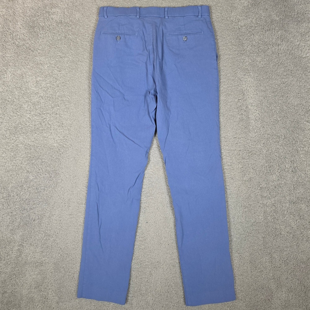 Tommy Hilfiger Chino Pants Mens 33x32 Blue Excellent Stretch Rayon Nylon Blend - Picture 3 of 8